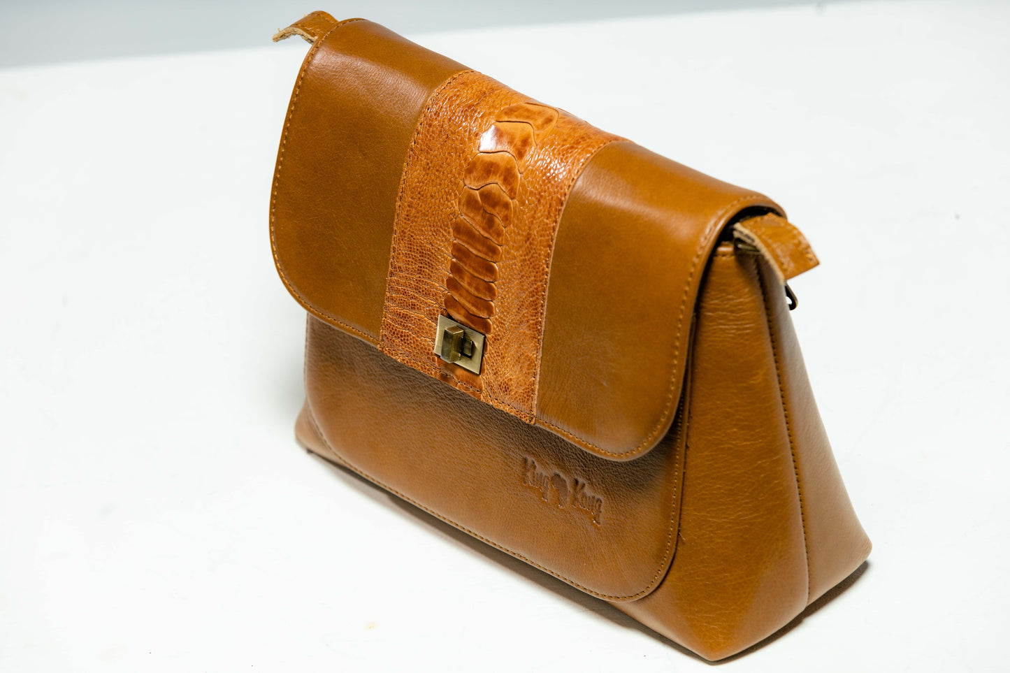 Nandipa Travel Ostrich & Cowhide Leather Bag