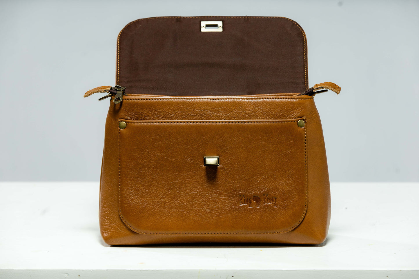 Nandipa Travel Ostrich & Cowhide Leather Bag
