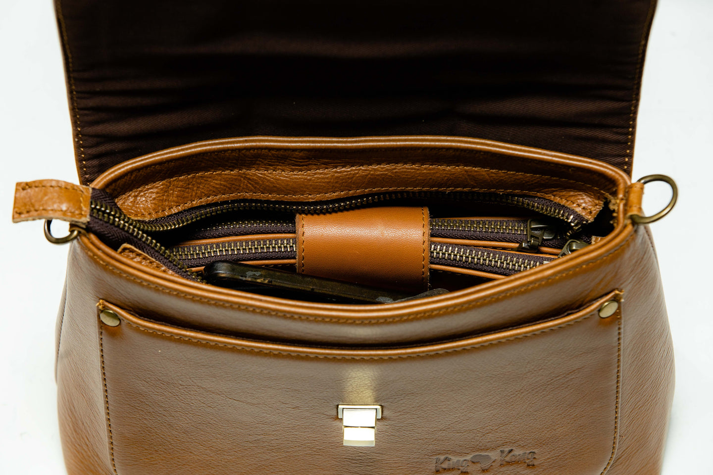Nandipa Travel Ostrich & Cowhide Leather Bag