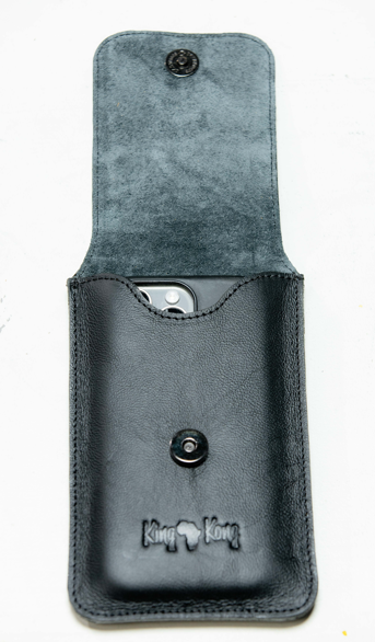Ostrich & Cowhide Unisex Cellphone Travel Sling