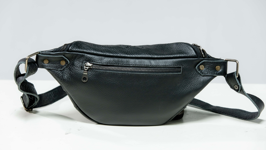 Omega Ostrich & hide Leather Waist & Chest Bag