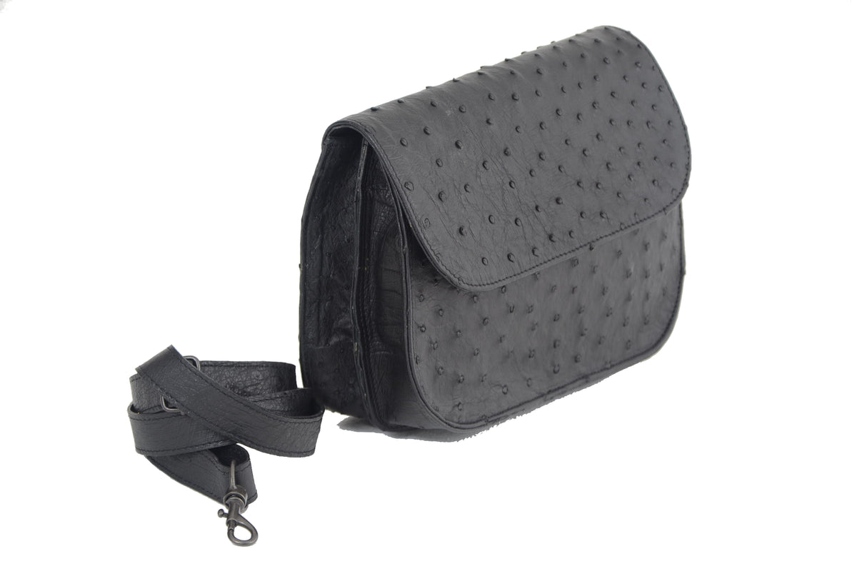 Ostrich leather Sling Bag
