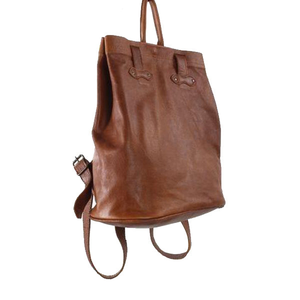 Two-in-one backpack tote shopper shoulder leather bag - kingkong-leather