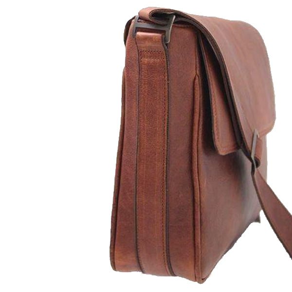 Simple 15 inch trendy messenger notebook bag - kingkong-leather