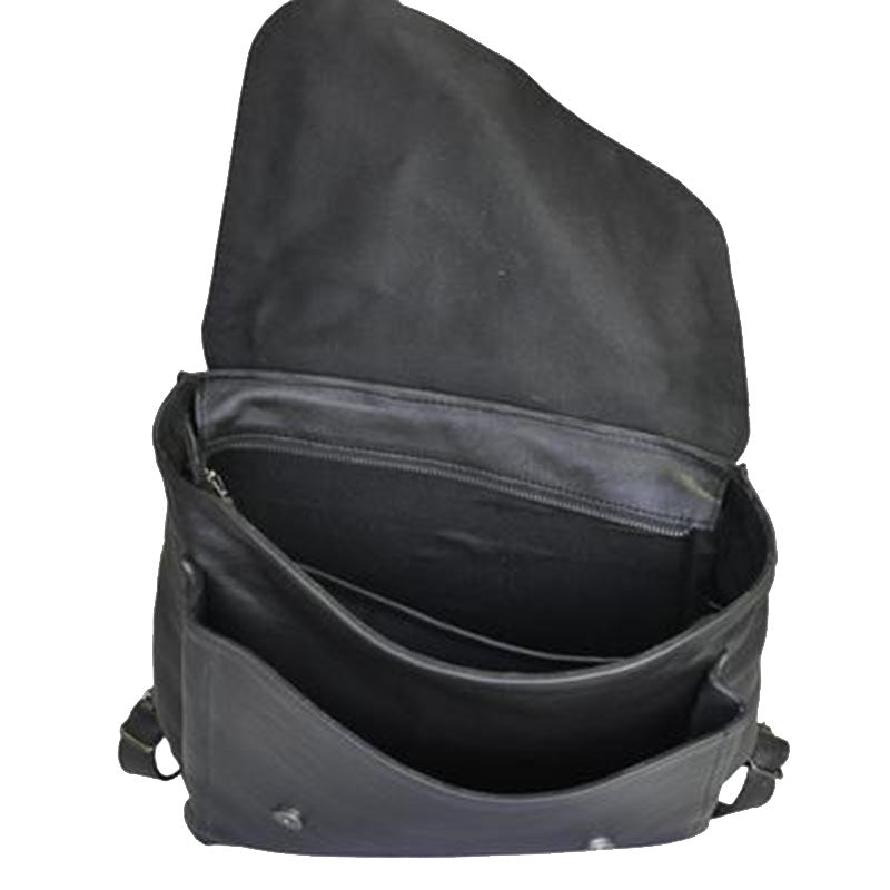 15.6 inch satchel imac laptop shoulder leather backpack bag - kingkong-leather
