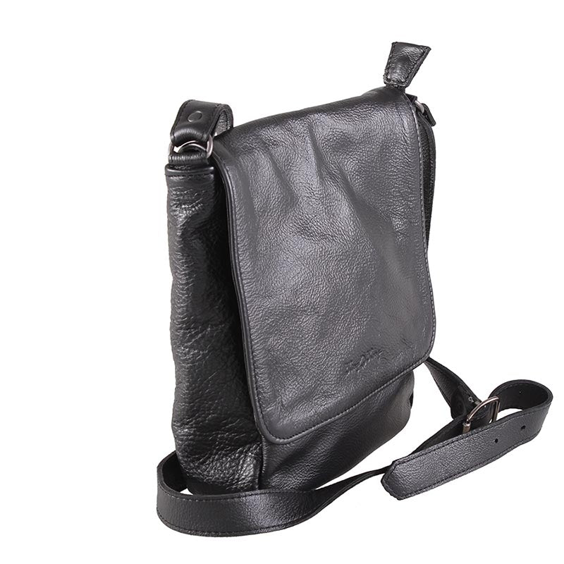 8-inch messenger sling leather bag - kingkong-leather