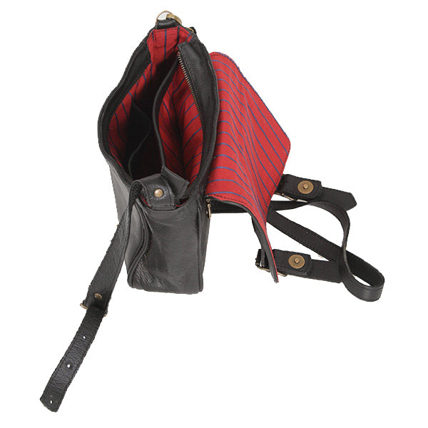 Sling shoulder satchel leather bag - kingkong-leather